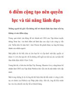 6 điểm cộng tạo nên quyền lực và tài năng lãnh đạo pot