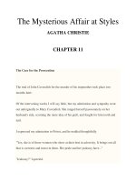 The Mysterious Affair at Styles AGATHA CHRISTIE CHAPTER 11 potx
