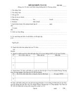 Hồ sơ đơn vị C/O (Tổ chức) docx