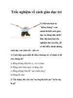Trắc nghiệm về cách giáo dục trẻ pdf