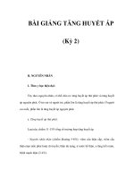 BÀI GIẢNG TĂNG HUYẾT ÁP (Kỳ 2) pps