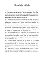 Các món ăn giải cảm pot