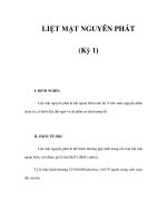LIỆT MẶT NGUYÊN PHÁT (Kỳ 1) pptx