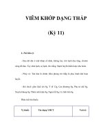 VIÊM KHỚP DẠNG THẤP (Kỳ 11) docx