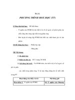 Giáo án Hoá 8 - PHƯƠNG TRÌNH HOÁ HỌC (TT) docx