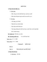 Tài liệu hoá 9 - KIỂM TRA ppsx