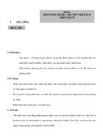 Giáo án Sinh học 10 nâng cao - KHI NIỆM BỆNH TRUYỀN NHIỄM & MIỄN DỊCH potx