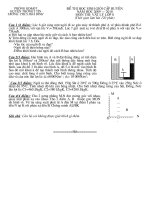 đề thi HSG-có đáp án và thang điểm