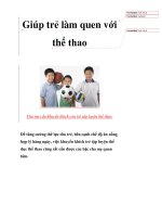 Giúp trẻ làm quen với thể thao pps