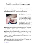 Xoa bóp tay chân trị chứng mất ngủ pptx