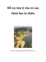 Hỗ trợ tâm lý cho trẻ sau thảm họa tự nhiên pdf