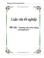 Luận văn đề tài Quảng cáo trên mạng INTERNET pptx