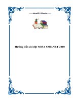 hướng dẫn cài đặt misa sme.net 2010