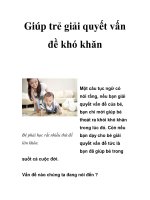 Giúp trẻ giải quyết vấn đề khó khăn doc