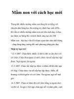 Mầm non với cách học mới pptx