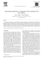 Improving the performance of a high power, lead–acid battery with paste additives docx