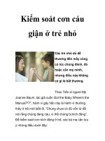 Kiểm soát cơn cáu giận ở trẻ nhỏ ppsx