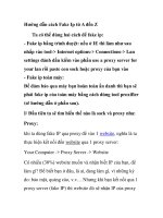 hướng dẫn cách fake ip từ a đến z