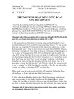 Chương trình hoạt động CĐCS-THPT-TVH