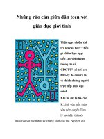 Những rào cản giữa dân teen với giáo dục giới tính docx