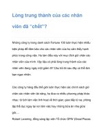 Lòng trung thành của các nhân viên đã “chết”? pps