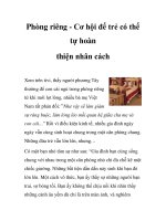 Phòng riêng - Cơ hội để trẻ có thể tự hoàn thiện nhân cách pps