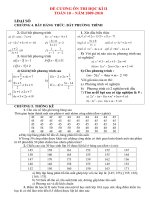 de cuong on tap khoi 10 ban co ban hoc ki II