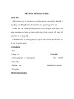 Hoá học 8 - MỞ ĐẦU MÔN HOÁ HỌC pdf