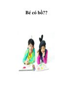 Bé có bồ??.Bé của tôi mới có 4 tuổi và đang có “bạn trai” docx