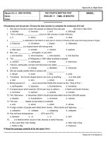 DE KIEM TRA 1 TIET LAN 4 ANH 9(2009-2010)