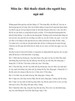 Món ăn - Bài thuốc dành cho người hay ngủ mê potx