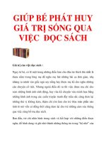 GIÚP BÉ PHÁT HUY GIÁ TRỊ SỐNG QUA VIỆC ĐỌC SÁCH potx