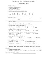 Đề thi Toán 5 GKI