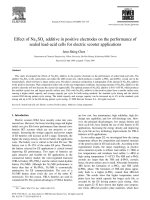 Effect of Na2SO4 additive in positive electrodes on the performance of sealed lead-acid cells for electric scooter applications ppt
