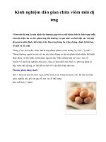 Kinh nghiệm dân gian chữa viêm mũi dị ứng pot