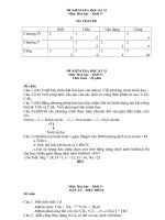 Đề thi Học kỳ II - Môn Hóa lớp 9 _ Đề chẵn