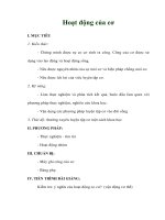 Giáo án sinh học 8 - Hoạt động của cơ pps