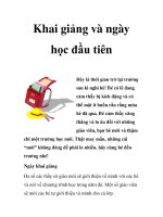Khai giảng và ngày học đầu tiên docx
