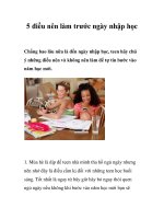 5 điều nên làm trước ngày nhập học pdf