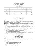 Đề thi Học kỳ II - Môn Hóa học 8 _ Đề lẻ