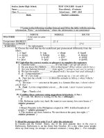 Test  English 9  No- 4