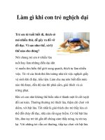 Làm gì khi con trẻ nghịch dại pptx