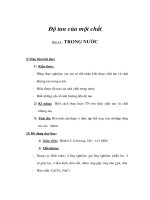 Giáo án Hoá 8 - Độ tan của một chất TRONG NƯỚC docx