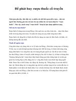 Để phát huy rượu thuốc cổ truyền docx