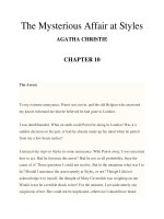 The Mysterious Affair at Styles AGATHA CHRISTIE CHAPTER 10 potx