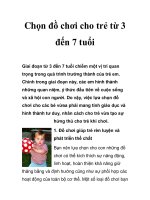 Chọn đồ chơi cho trẻ từ 3 đến 7 tuổi ppt