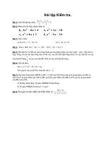 Bài tập kiểm tra tổng hợp cho học sinh lớp 8