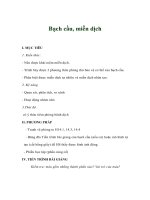 Giáo án sinh học 8 - Bạch cầu, miễn dịch ppt