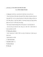 Giáo án Sinh học 9 - CÔNG NGHỆ TẾ BÀO potx