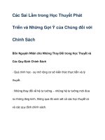 Các Sai Lầm trong Học Thuyết Phát Triển pps